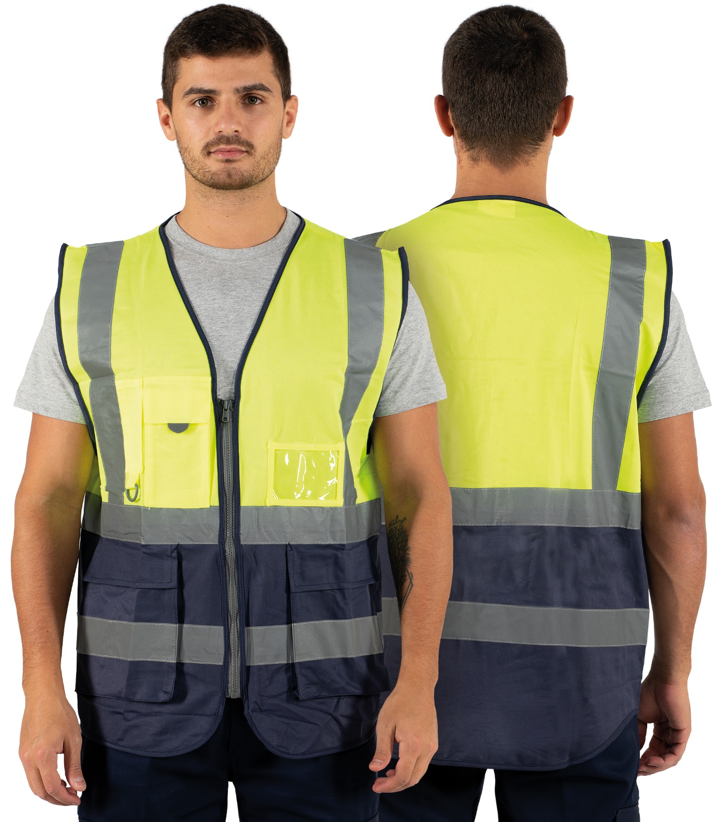 Colete multibolsos refletor CL-03